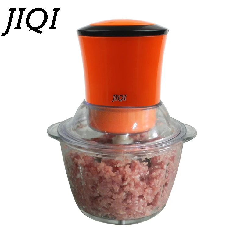 JIQI Electric Meat Grinder Blender Chopper Multifunction Crushed garlic Grinding Machine Pepper Cutter Mincer slice 1L 110V 220V JIQI Electric Meat Grinder Blender Chopper Multifunction Crushed garlic Grinding Machine Pepper Cutter Mincer slice 1L 110V 220V