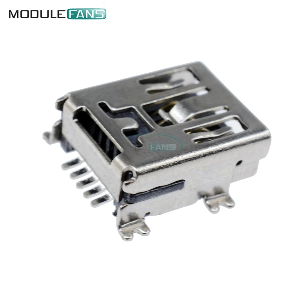 50PCS Mini USB SMD 5p 5 Pin Female B Socket Connector Plug diy | Электронные компоненты и принадлежности