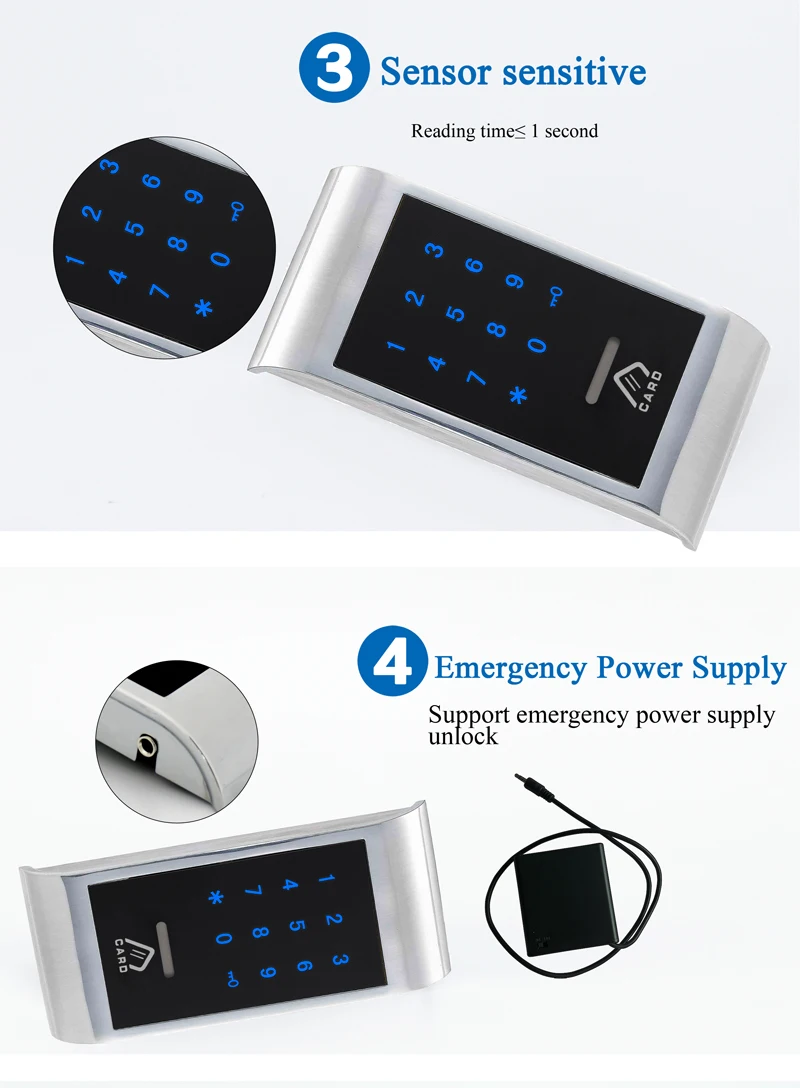 Electronic Smart Keyless Locker RFID Card Digital Password Lock Cabinet 