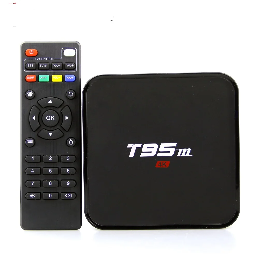 Smart T95M Android tv Box 4 К Amlogic S905X 1 ГБ 8 ГБ четырехъядерный 2,4 г HD медиаплеер предварительно установленный WiFi Android 7,1 ТВ приставка