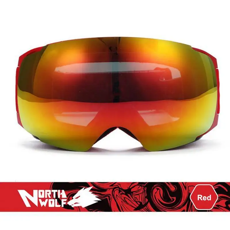 Бренд North Wolf лыжные очки двухслойные UV400 анти туман большая Лыжная маска для