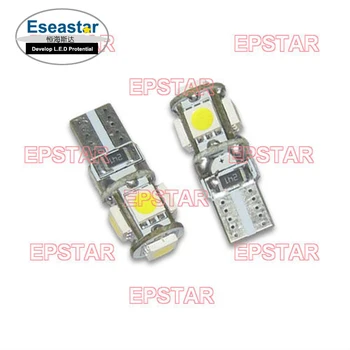 

10pcs/lot eseastar 5 led smd5050,t10 led canbus,501 canbus car,168 canbus bulb and easy to install, working voltage dc 12v.