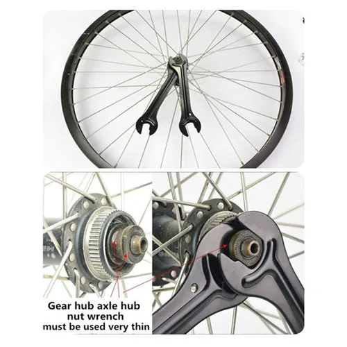 Chave de cone Bike Hub ferramentas de reparação de Ciclismo Bicicleta Roda Reparo Eixo Da Roda Pedal