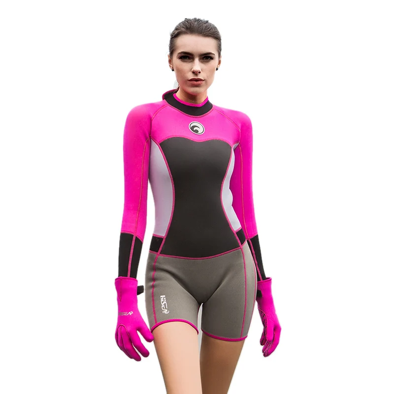 

1.5MM Neoprene Diving Wetsuits for Women Long Sleeve Scuba Diving Suits Snorkeling Jumpsuit Rash Guards Swimwear Full Bodysuit