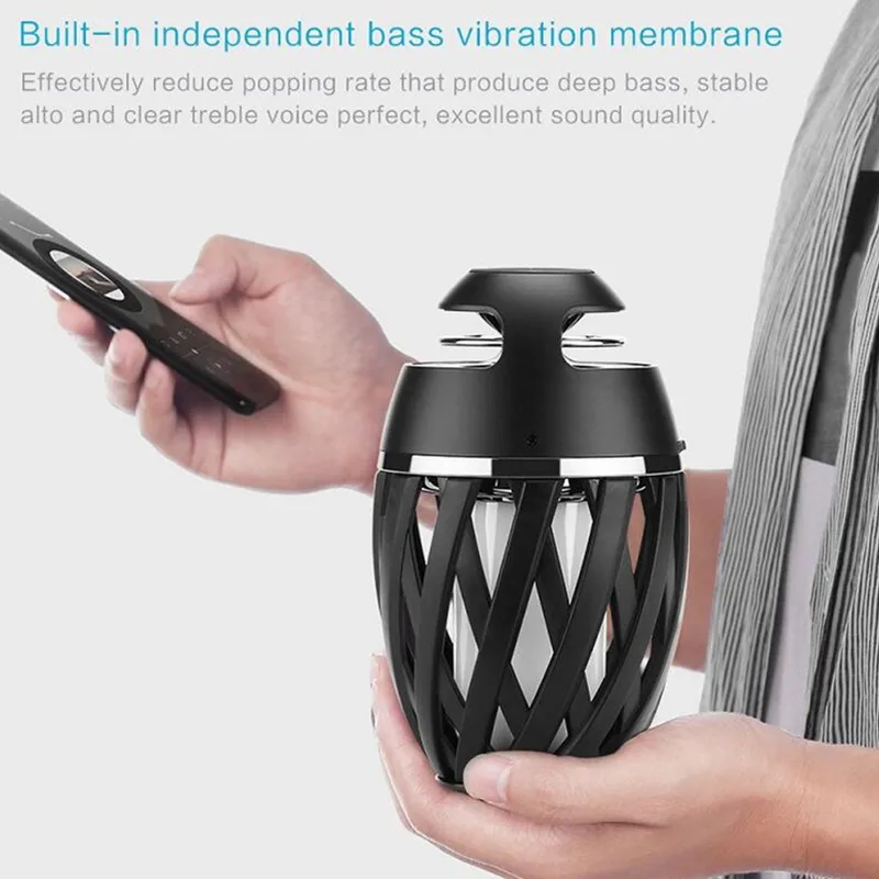 Светодиодная лампа с пламенем Bluetooth колонки Портативная колонка саундбар
