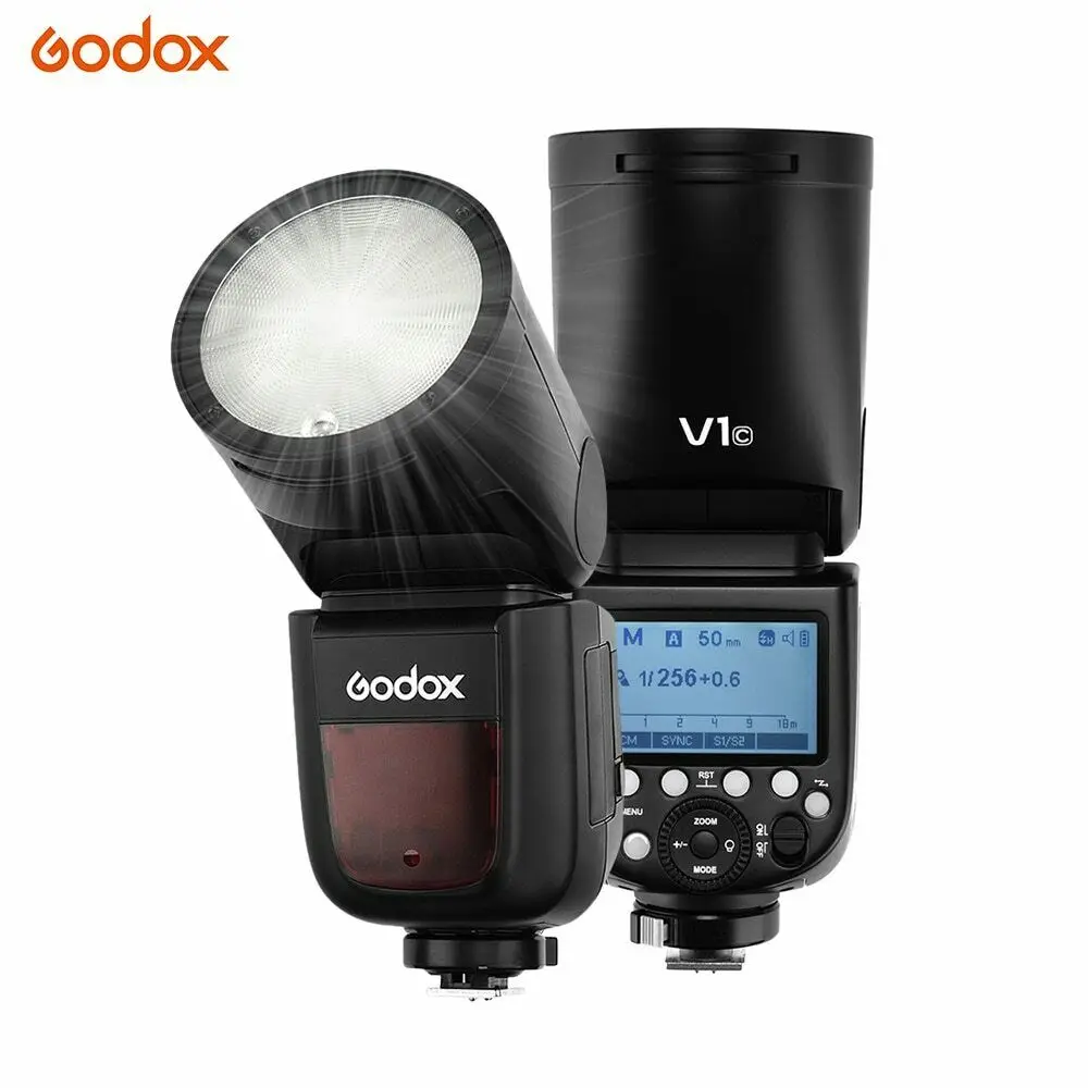 

V1 2.4G TTL HSS Round Head Li-ion Battery Speedlite Flash Flashlight for Canon Nikon Sony dslr camera