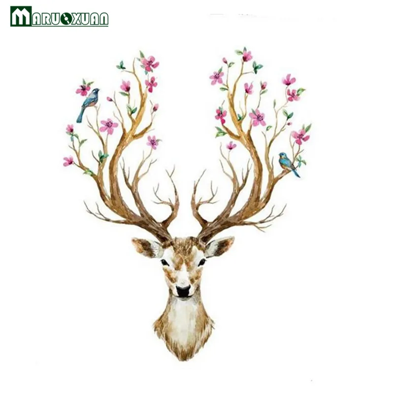 Maruoxuan Rusa Kartun Hewan Diy Wall Sticker Vinyl Untuk Kamar