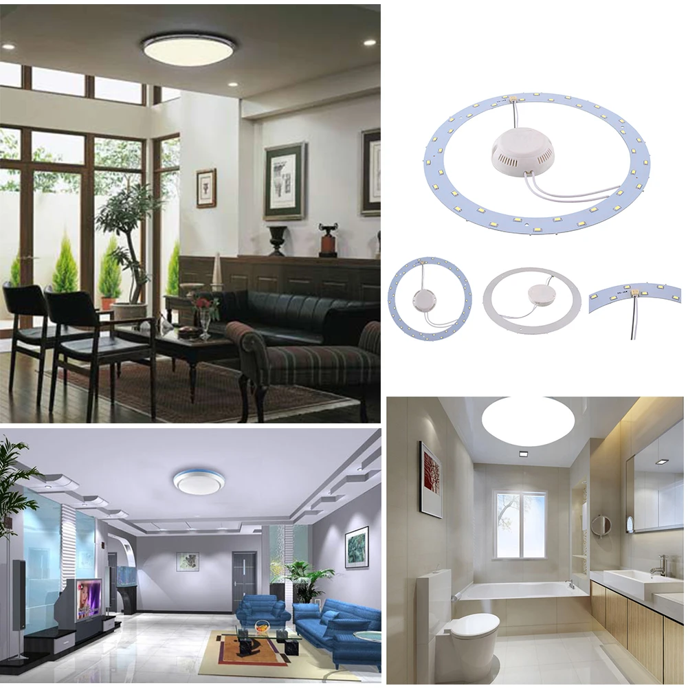 

18W 36 SMD LED Panel Circle Annular Home Practical Ceiling Light Pure White