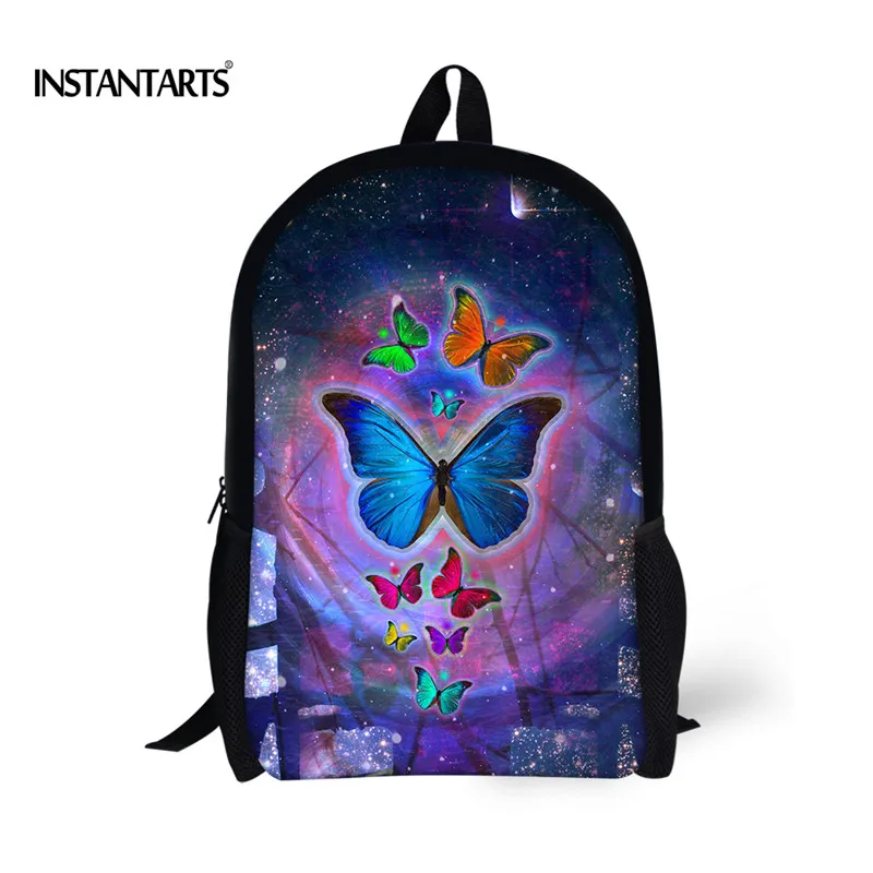 INSTANTARTS Newest Children's School Bags 3D Animal Butterfly Pattern Book Bag for Teenager Girls Fashion Child Backpack Mochila | Багаж и