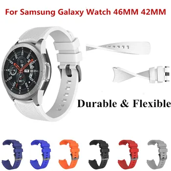

22MM 20MM Rubber Watch Band for Samsung Galaxy Smart Watch 46MM 42MM Silicone Replacement Wristband Strap for AMAZFIT Watch