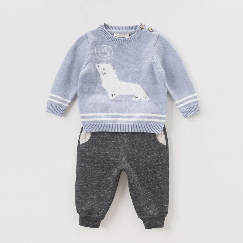 DB6532 dave bella/унисекс; сезон осень-зима; модные длинные штаны для маленьких мальчиков и девочек; брюки для малышей