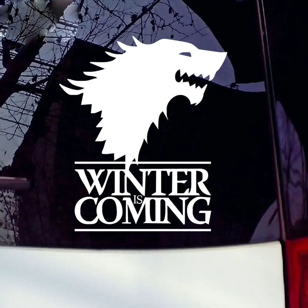 

16*14cm Car Styling Winter Is Coming To Remind Funny Vinyl Car Stickers