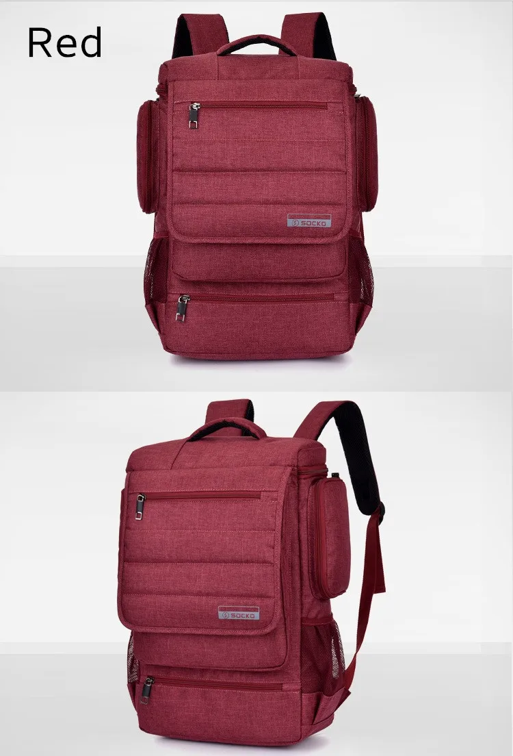 Бренд Socko рюкзак для ноутбука 1", 15,4", 15,", 17", 17," сумка на плечо для ноутбука, дорожная школьная сумка, Прямая 672