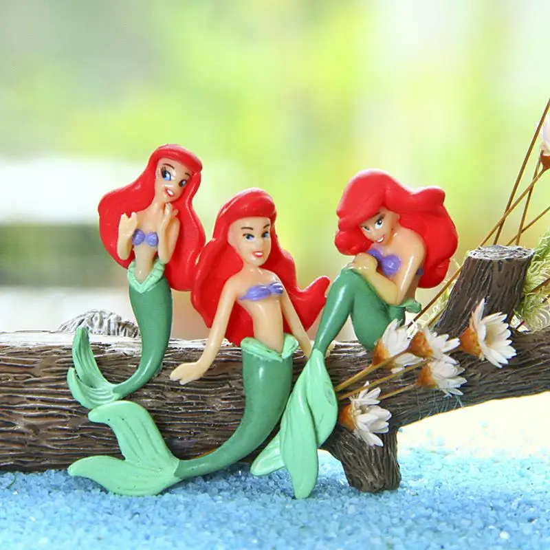 

Mermaid Princess Ariel Figures Toys Cute Princess Mermaid PVC Action Figure Toys Doll Collection Toy for Gardening Oranments