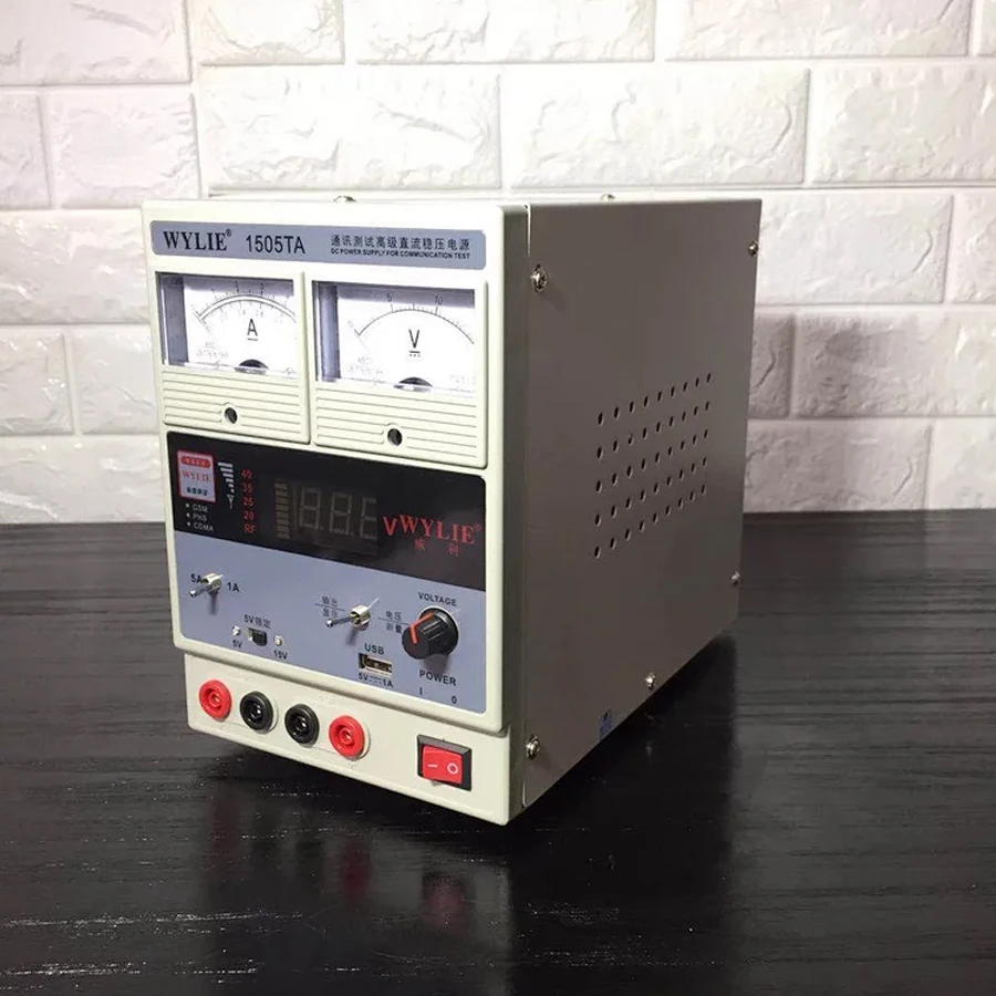  WYLIE 110V Adjustable Probe Type DC Power Supply 15V 5A Mobile Phone Repair Power Digital Display D