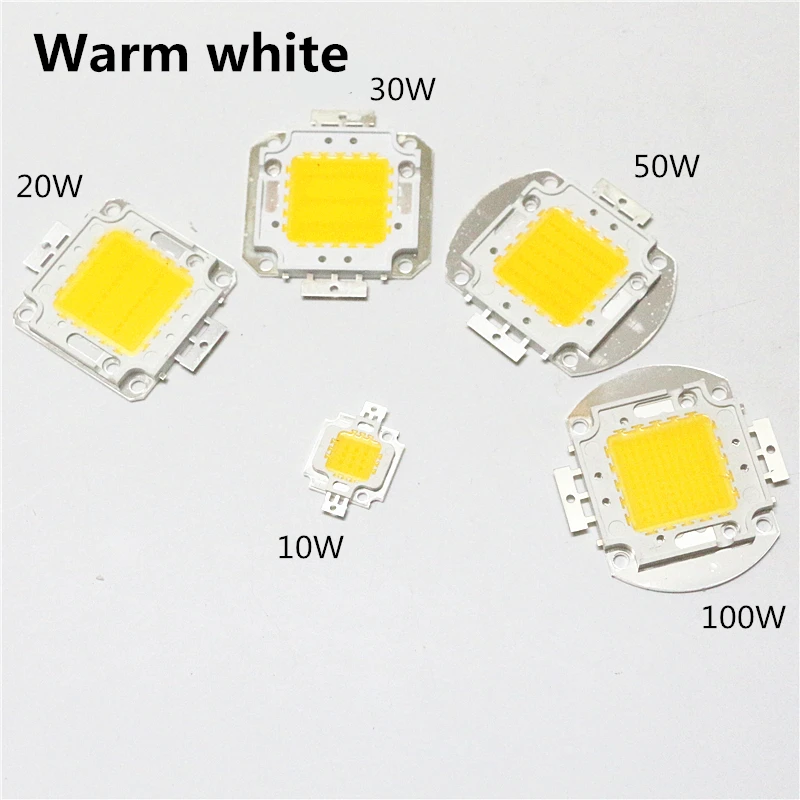 10 Вт 20 30 50 100 SMD светодиодный светильник чип высокой мощности интегрированный COB