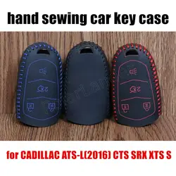 Только красный Модные подарки для CADILLAC ацл (2016) CTS SRX XTS S ключа автомобиля чехол ручной швейной машине аксессуар из натуральной кожи крышка DIY
