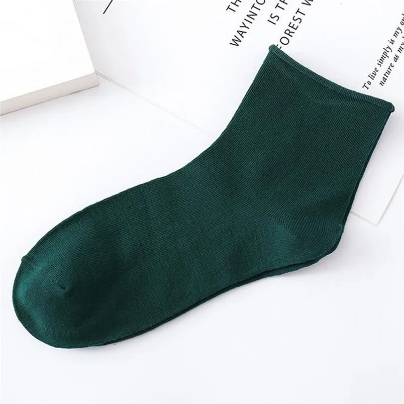 fashion solid funny socks women pure happy socks cotton women's short socks casual meia dropshipping 30SP20 (14)