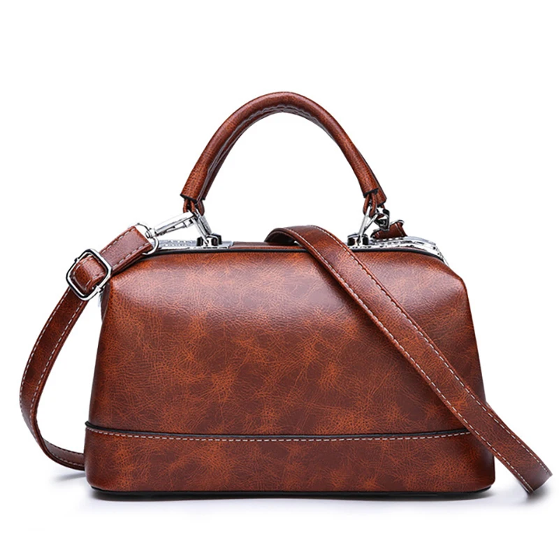 

Fashion summer new retro PU leather ladies handbag Korean version of the simple female shoulder bag Messenger bag