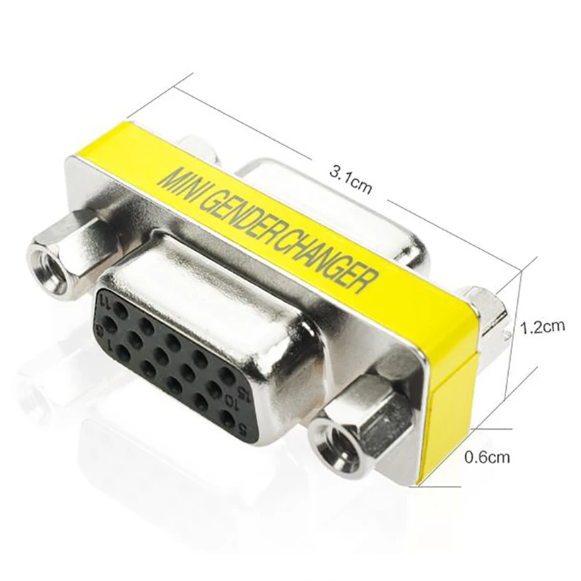 VGA / SVGA 15pin Пол смены адаптер Женский Кабельный соединитель расширителя Futural Digital