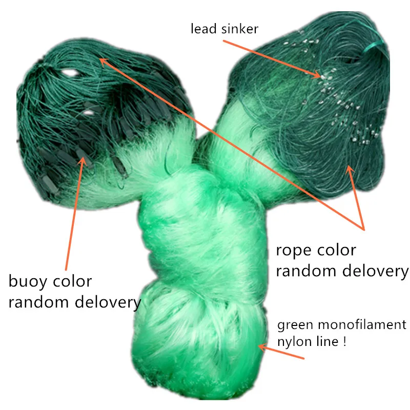 depth 1.5m-2m monofilament nylon net 25-70mm mesh 3 layer grid gill net fishing network rede de pesca rakolovka fish trap visnet