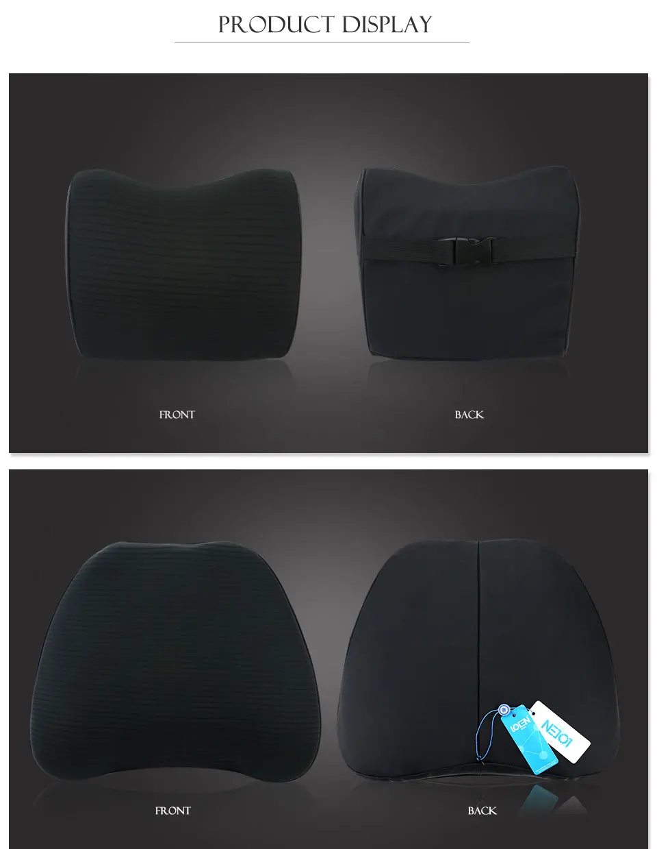 1 набор, Автомобильная подушка для отдыха в дороге, набор подушек с эффектом памяти для шеи, подушка для отдыха, подушка для поясницы, подушка для поддержки талии, дышащая, для универсальных автомобилей