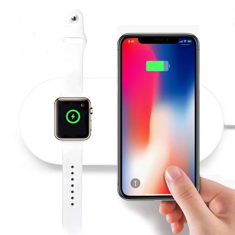 2 в 1 для apple watch/iwatch серия 3/2 1 QI Беспроводное зарядное устройство для Iphone X 8 plus