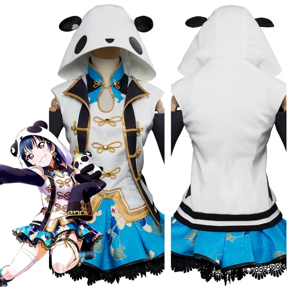 Love Live!Aqours Tsushima Yoshiko Punk Rock Dress Cosplay Costume Suit Uniform