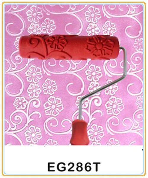 7 дюймов красный резиновый ролик для отделки стен Краски ing ролика, Краски с поддерживающим роликом для отделки стен Краски инструменты homediy ROOL