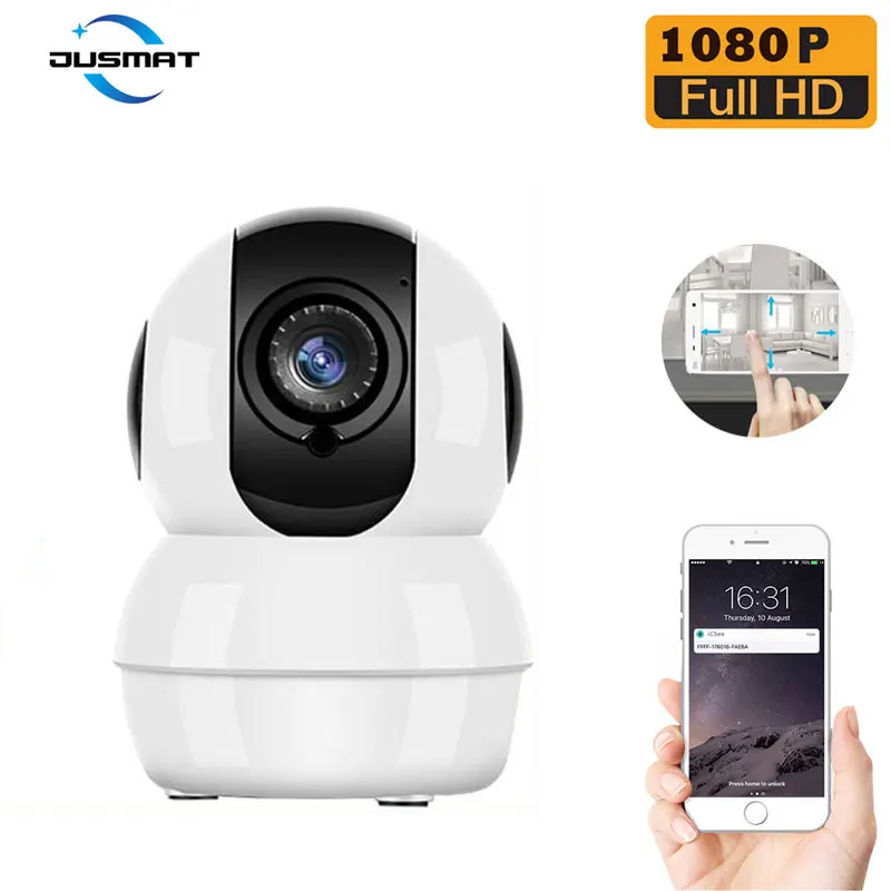  Wi fi fotocamera luce di notte intelligente infraded ICSee home office 1080P HD monitor del telefon
