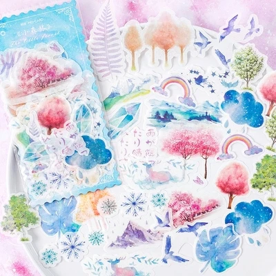 60 шт./упак. КИТ Kawaii журнал дневник с рисунками из мультфильма «My Melody» японская Маленькая Diy путешествия Бумага милые наклейки Скрапбукинг хлопья канцелярских принадлежностей - Цвет: 2