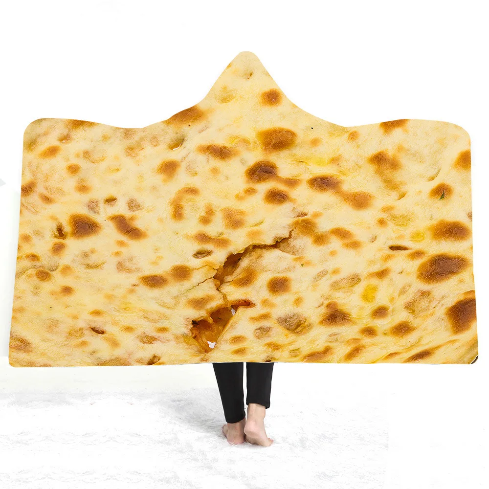 Фланелевое Одеяло Burrito с капюшоном смешное флисовое покрывало 3D в виде