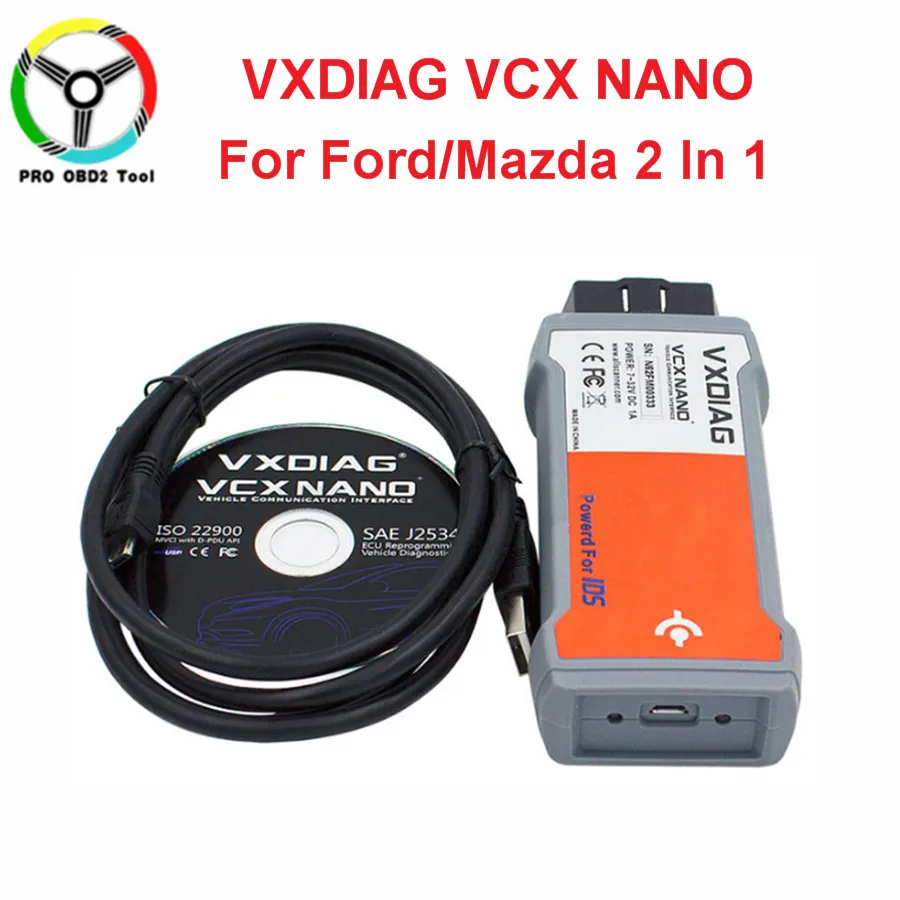 

Newset VXDIAG VCX NANO USB Wifi Version For Ford Mazda 2 In 1 With IDS V100 Better Than VCM2 VCMII For Ford Auto Scanner Tool