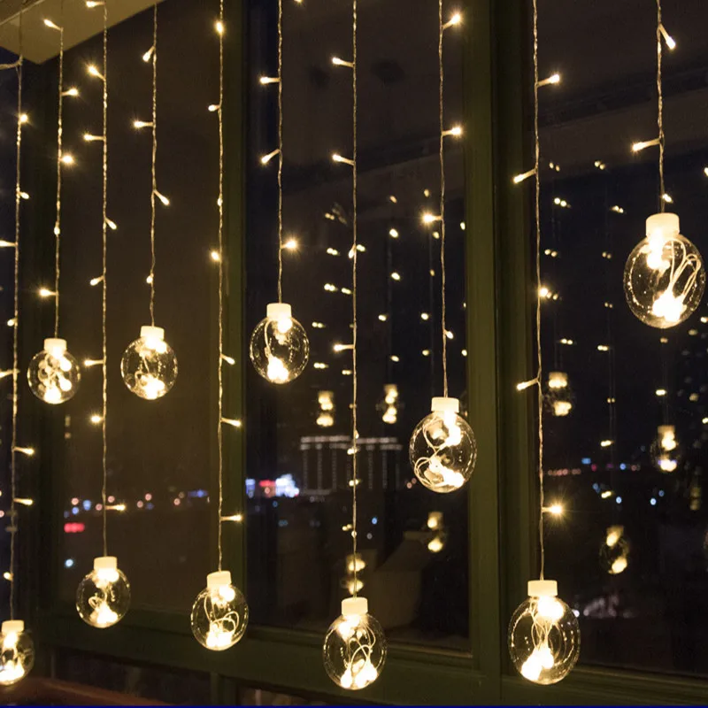 Wishing lights Indoor 120 LED Curtain Fairy String Light Wedding