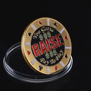 

30pcs/lot, RAISE PAY TO PLAY gold color Poker Card Guard Protector Coin, Hogh quality, free shipping