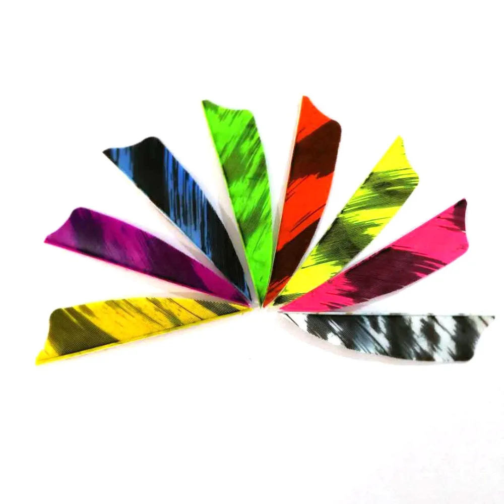 

50pcs 3 Inches Turkey Feather Real Feather For Archery DIY Arrows Vans Carbon Wooden Arrow Fletches Feather Right Wing