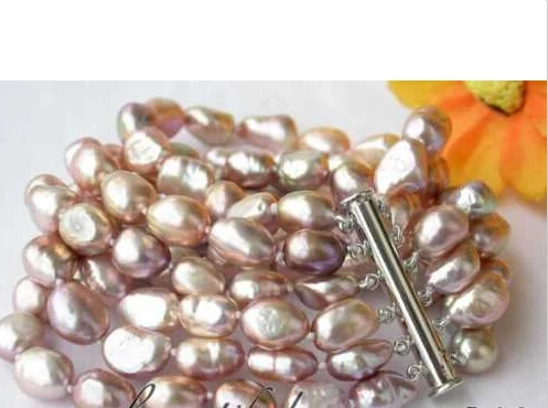 

A REAL 8" 17mm black BAROQUE KESHI REBORN PEARL gild 5star bracelet Z5608