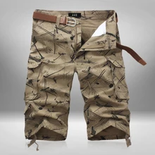 Новые мужские карго шорты торговля пиратский принт повседневные мешковатые шорты пять мужские летние комбинезоны шорты hommes