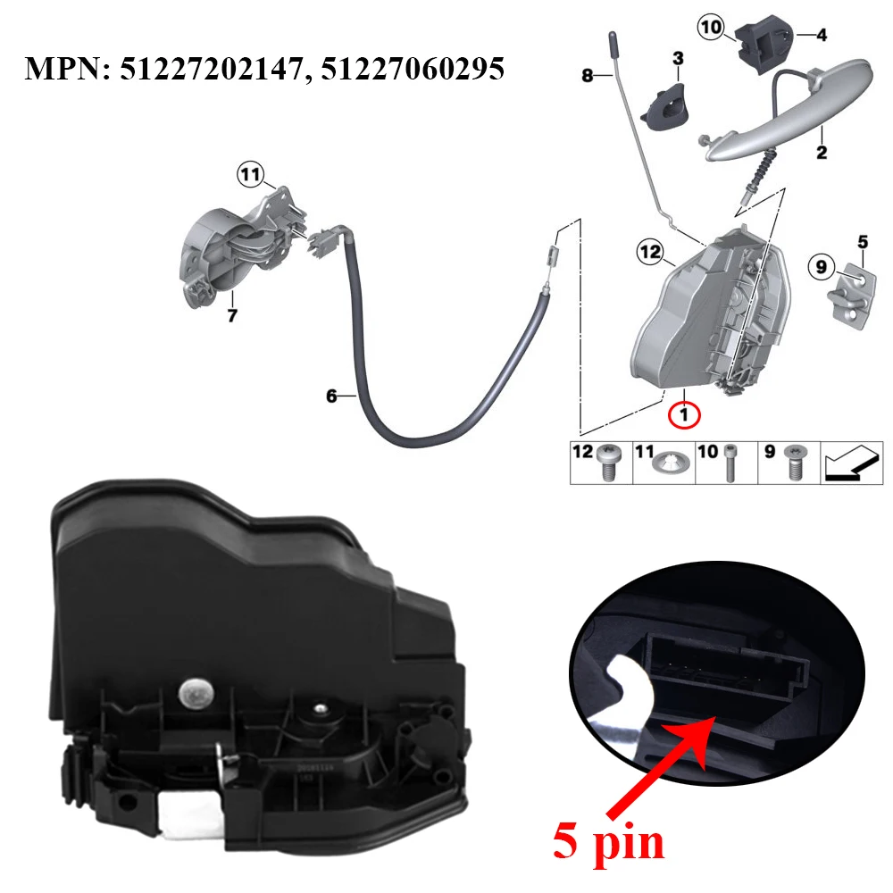JEAZEA 51227202147 51227060295 защелка привода для BMW E60 E61 E63 E64 E65 E70 E71 E89 E90 E91 E82 E83|Замки и