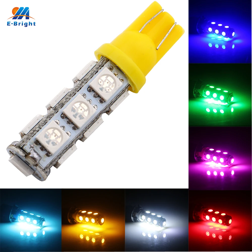 50 шт. T10 5050 194 168 W5W 13 SMD светодиодный 12V 24V DC супер яркий светильник лампы авто ing