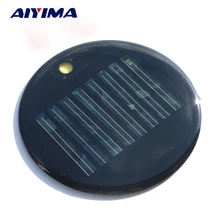 AIYIMA 10PCS 4V 40mA Epoxy Solar Panel China Photovoltaic Cell Panel Solar Portable Charging Battery 0.16W 81.3mm Solar Panel