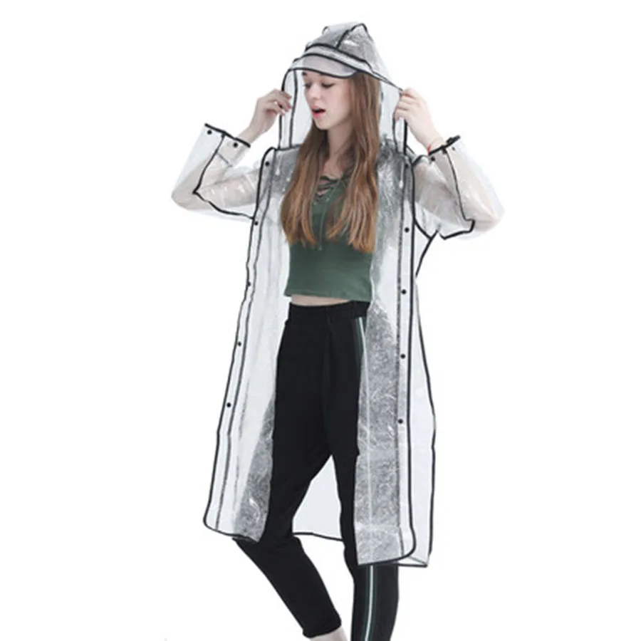 

Fashion Waterproof Transparent Raincoat Poncho Woman Rain Gear Rain Cape Coat Suit Rainsuit Motorcycle Cover Capa Chuva LZO330