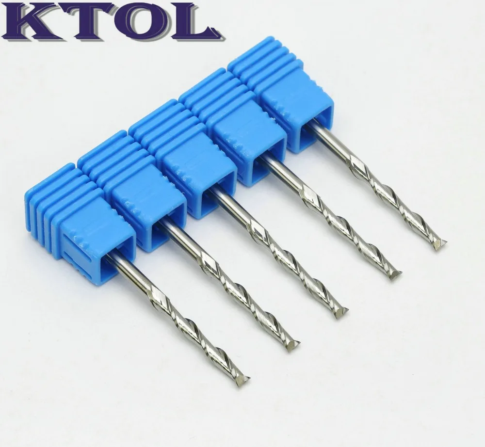 

3.175x20mm 2 Flute Endmill CNC Wood Router Bits Tungsten Carbide Cutters for Woodworking Spiral Engraving Milling Tools Set 10pc