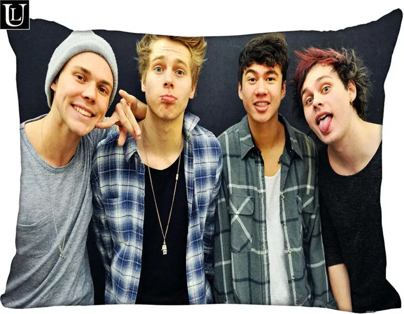 Пользовательские 5 secondsofsummer Прямоугольная подушка размер 45x35 см(с одной стороны) печать по индивидуальному заказу с молнией полиэстер хлопок наволочка больше размер - Цвет: Pillowcase