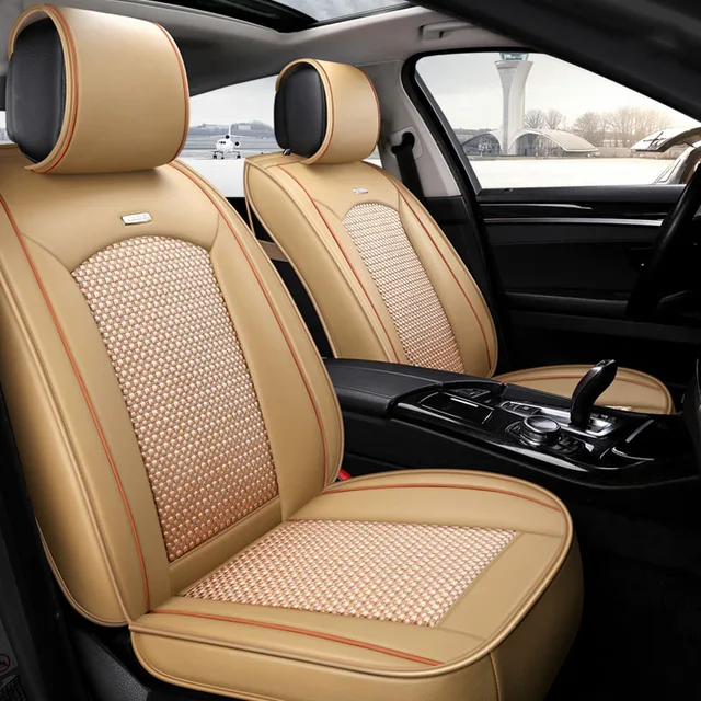 Universal leather ice silk car seat cover car seat protector for Jeep