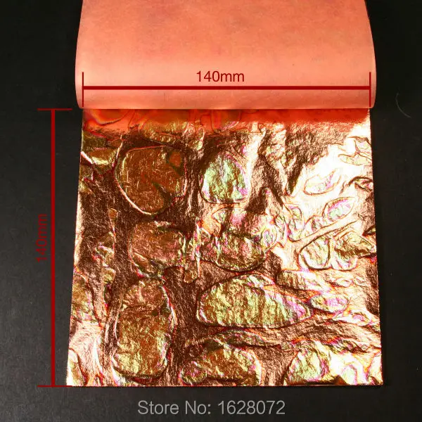 DIY 5 листов цветной пестрый Красный Золотой Лист Буклет упаковка для золочения украшения, Размер 14x14 см