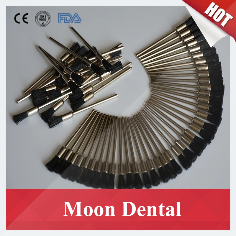 100 Pieces/pack 4 Bristles Cup Shape Dental Prophy Brush Polishing