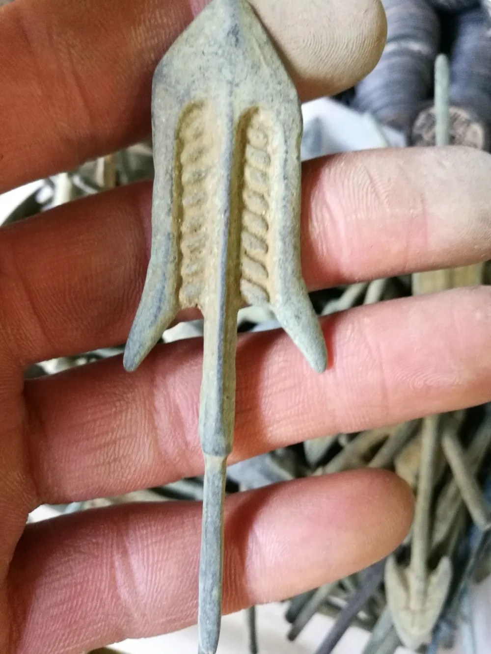 

China Bronze arrows found by folk