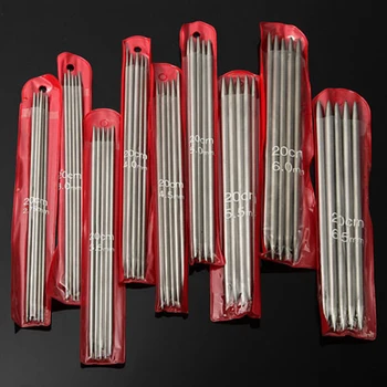 

55 pcs/Lot 11 sizes Stainless Steel 7.9" 20 cm Double Pointed Knitting Needles
