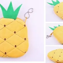20 шт. Новинка сумка в виде ананаса, 10 см плюшевый Кошелек для монет сумка, детский подарок кошелек для монет, сумочка-держатель